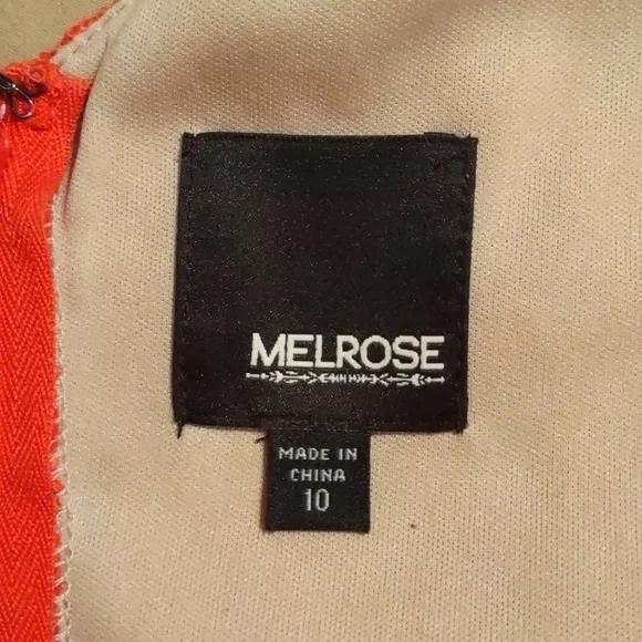 Melrose Pink Lace Illusion A Line Dress; Size 10 - Picture 6 of 8